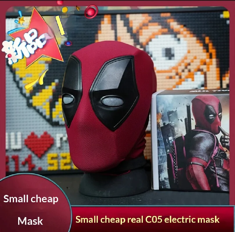 

Маска Дэдпула с дистанционным управлением, светодиодной подсветкой и звуковыми эффектами, носимый реквизит для косплея, костюм на Хэллоуин, подарок для фанатов Marvel