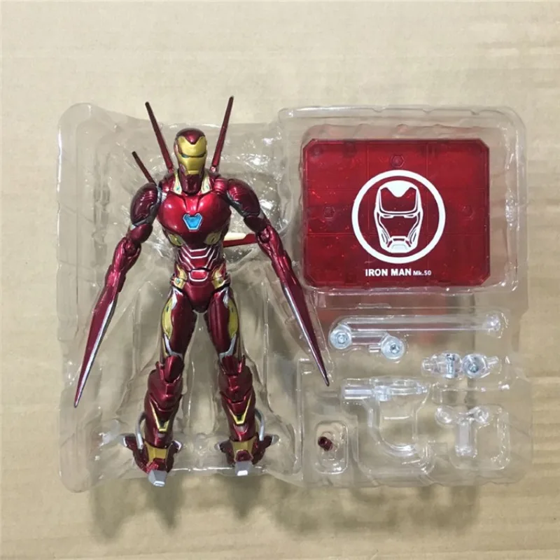 Marvel The Avengers Iron Man Deluxe Edition Body parts Movable Decorative Handmade model Children\'s Toy Gifts color box package