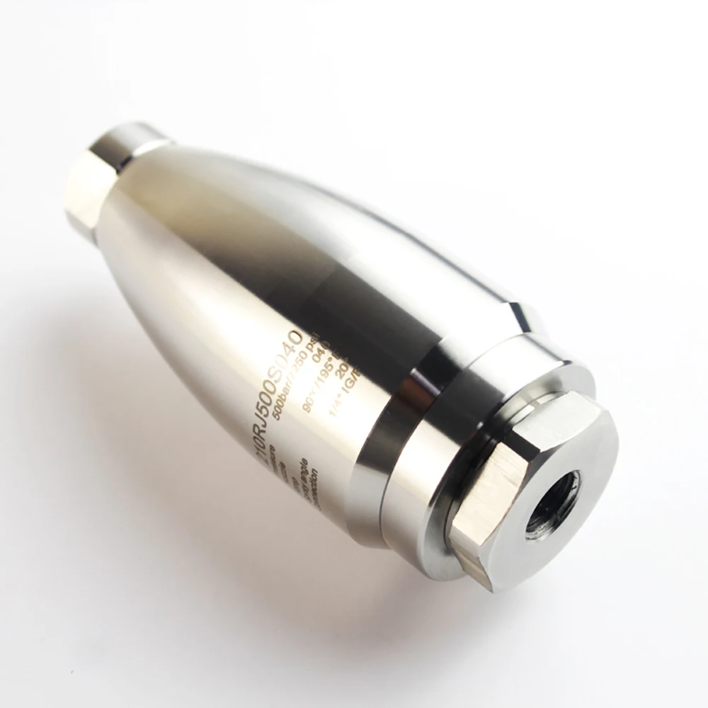 2025 فوهة رش دوران عالية الكفاءة لإزالة الصدأ والطلاء ضغط عالي للغاية 1/4 بوصة فوهة رش توربو من الفولاذ المقاوم للصدأ