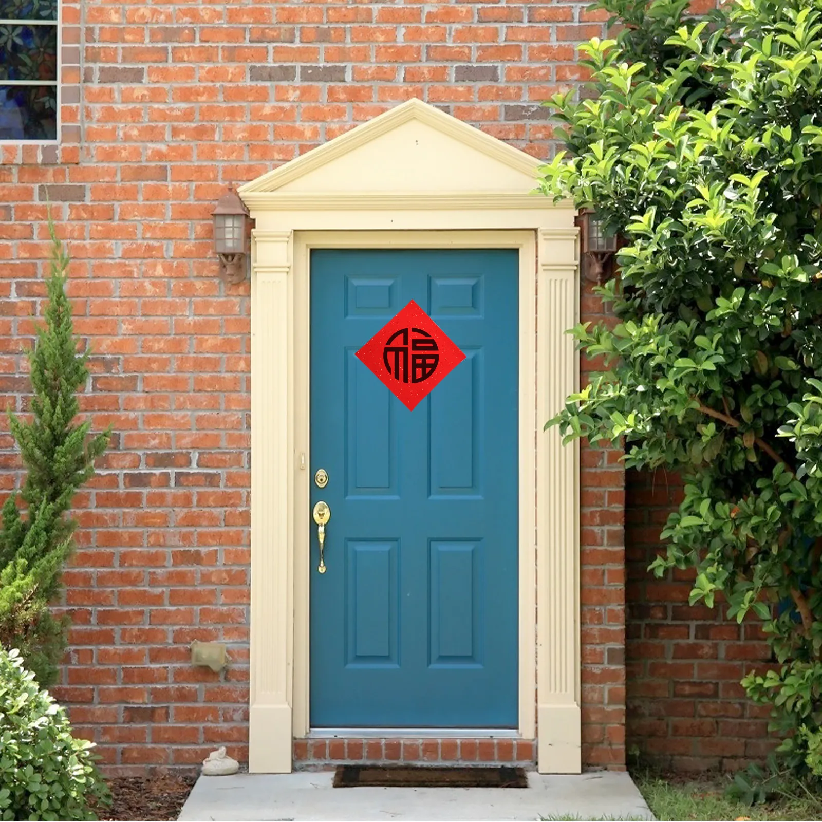 

40 листов красной бумаги Сюань для каллиграфии иероглифов Фу к Китайскому Новому году, пустая рисовая бумага для творчества, традиционный праздничный декор для вечеринок