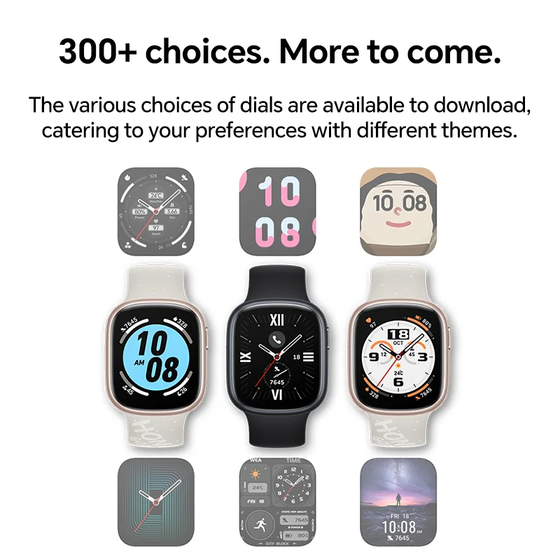 النسخة العالمية HONOR Watch 4 ساعة ذكية 5ATM مراقب الأكسجين في الدم BT5.2 GPS بلوتوث 5.2 بطارية تصل إلى 14 يومًا طويلة