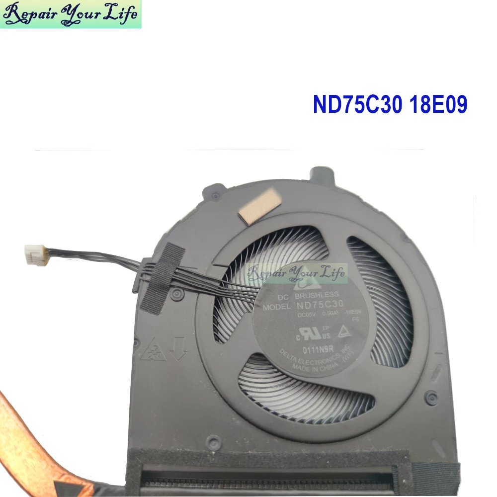 Ventilador do dissipador de calor da cpu 02dl825 para lenovo thinkpad e490 20n8 20n9 e590 20nb 20nc ventiladores do radiador do refrigerador do notebook 02dl824 ND75C30-18E09