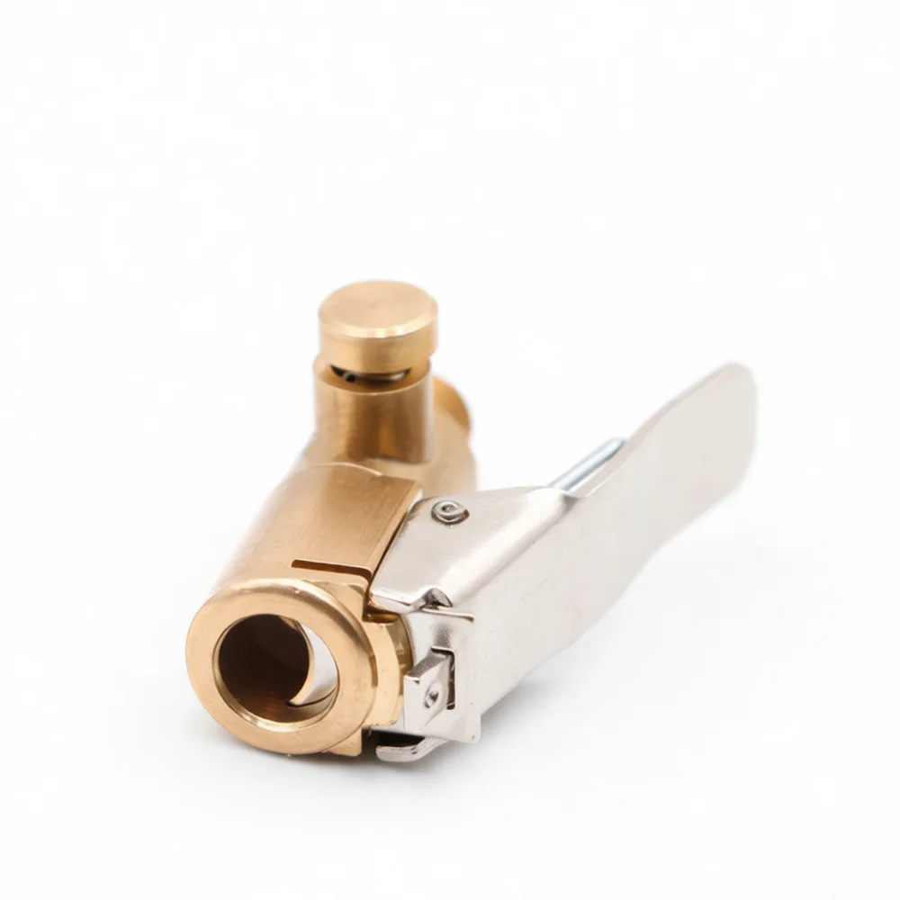 Portable Car Tire Inflator Adapter With Pressure Release Valve Brass American Valve Connector For Vehicle Pump Air Hose