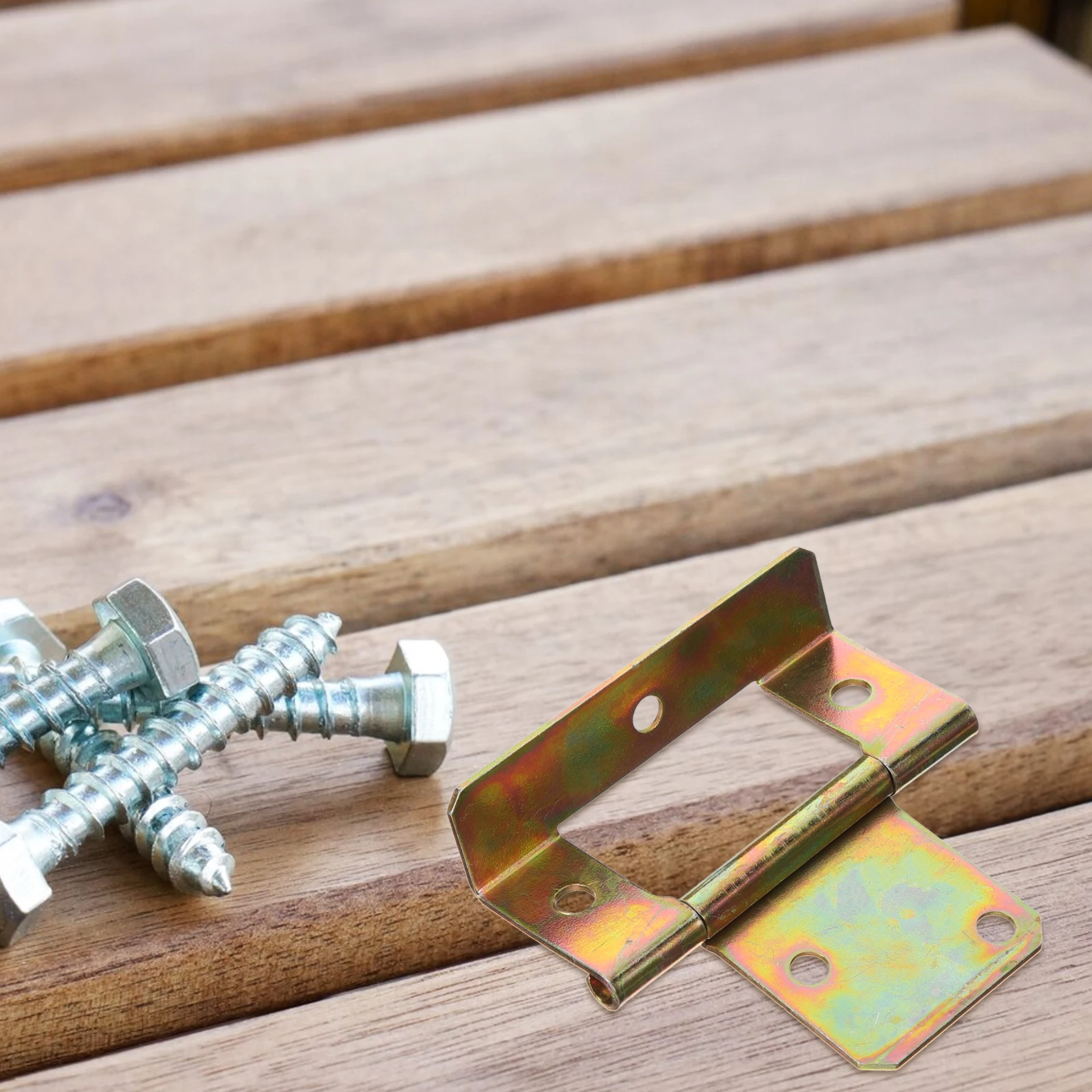 

10pcs Stainless Steel Cabinet Hinges Durable Furniture Hardware Flush Butt Hinge Non Mortise Hinges for Door Cupboard