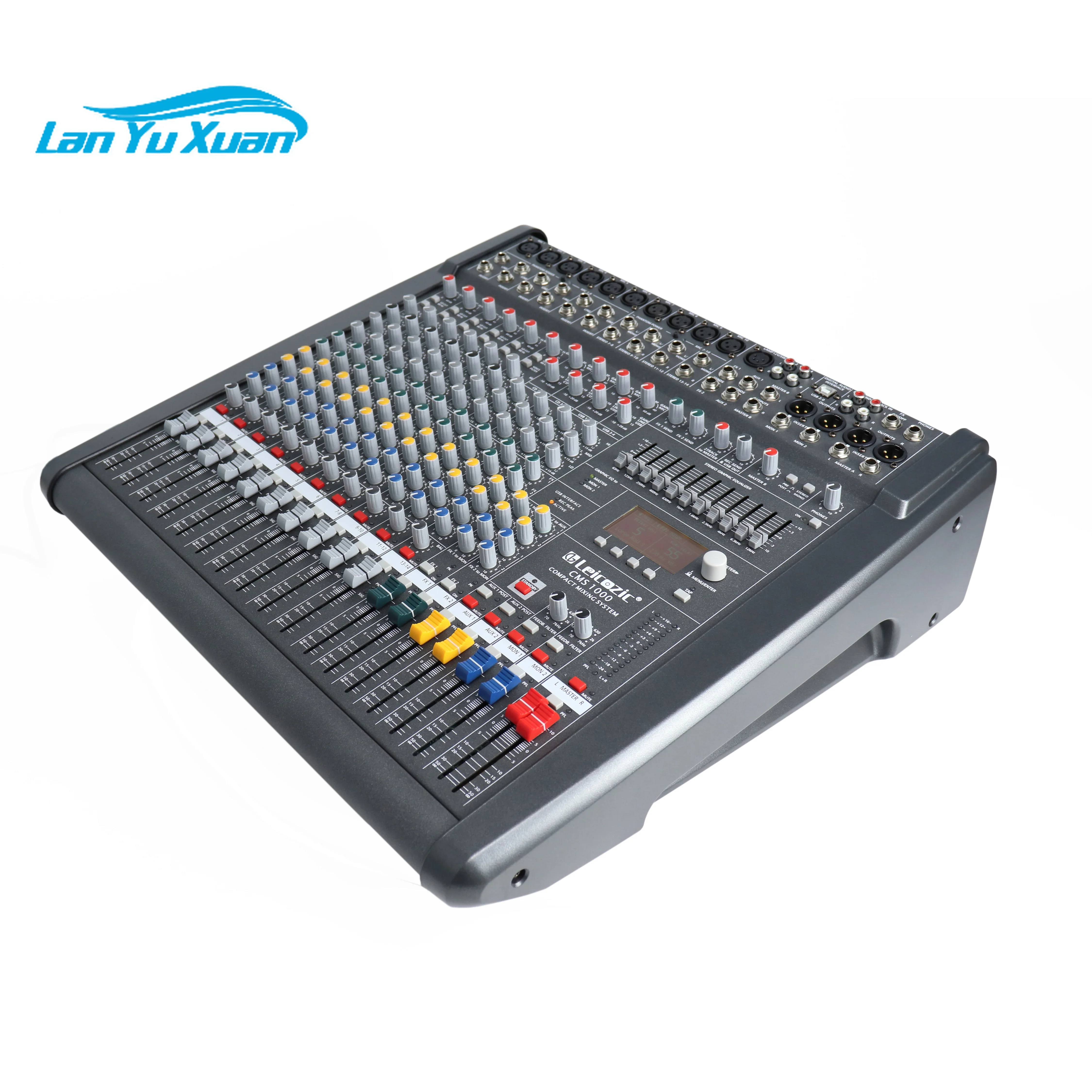 New PM1000-3 / CMS1000-3 Professional Powered Mixing Console Audio Mixer Amplifier 1300w *2 Ampli Mikser 48V Phantom