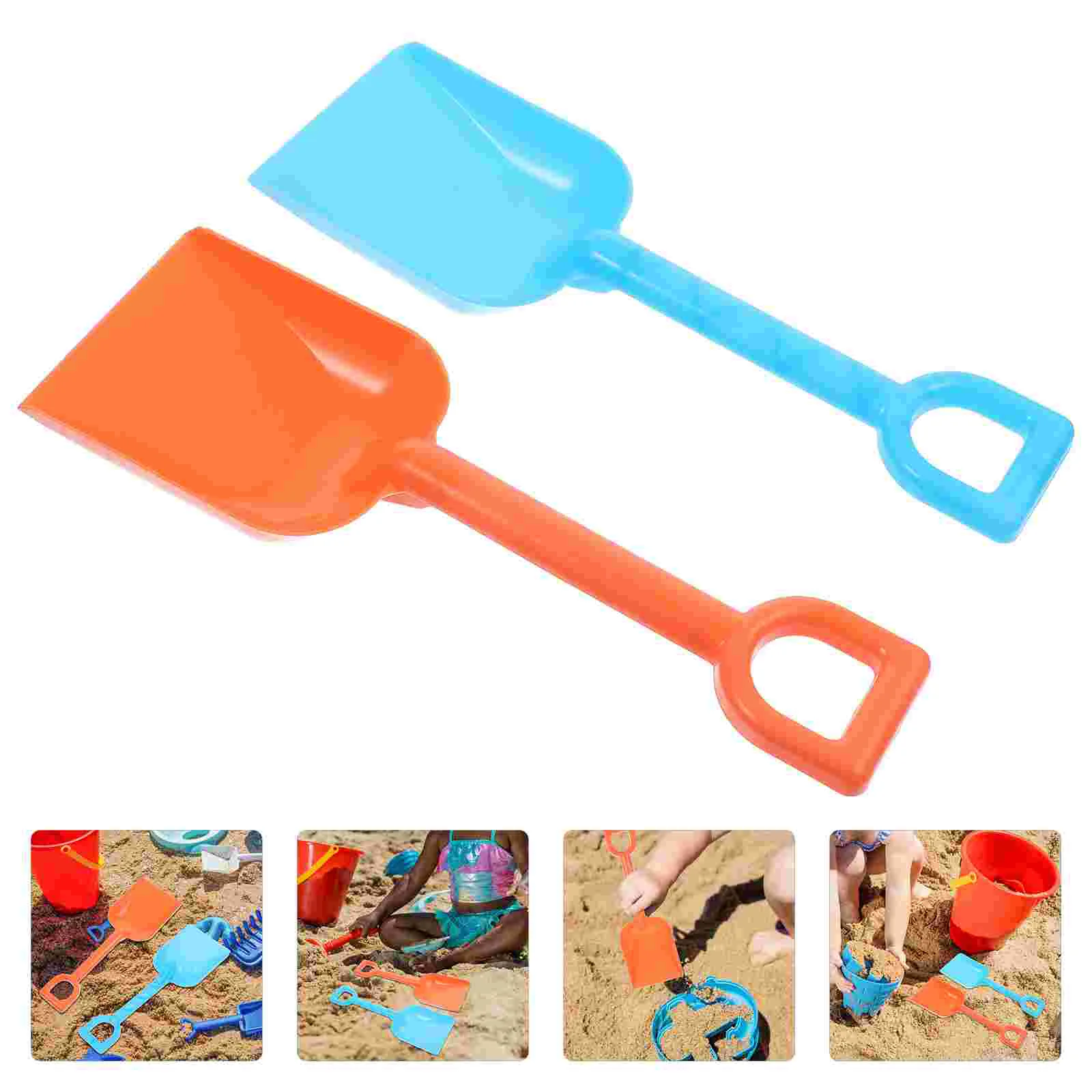 2 Pcs Beach Kids Shovels Summer Toys Children Sand Digging Small Gardening for Interactive