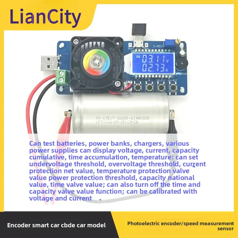 

Тестер емкости аккумулятора Напряжение Ток Постоянный ток Электронная нагрузка USB Детектор мощности Регулируемый резистор