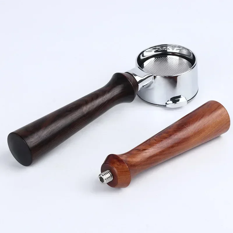 DIY  M10/M12 Thread Portafilter Handle for Italian Coffee Machine Solid Wooden Coffee Accessories Replacement