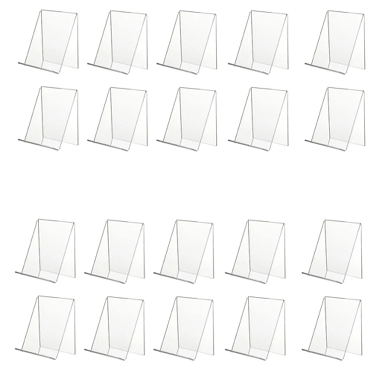 20 Pcs Acrylic Book Stand,Clear Acrylic Display Stand, Clear Holder For Displaying Pictures,Jewelry,Watch Display Stand