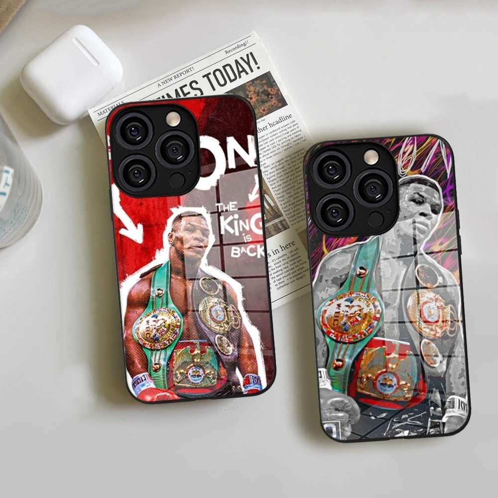 Mike Tyson Phone Case Tempered Glass For IPhone 16 Promax 15 14 Pro 13 12 11 plus X XS XR phone case