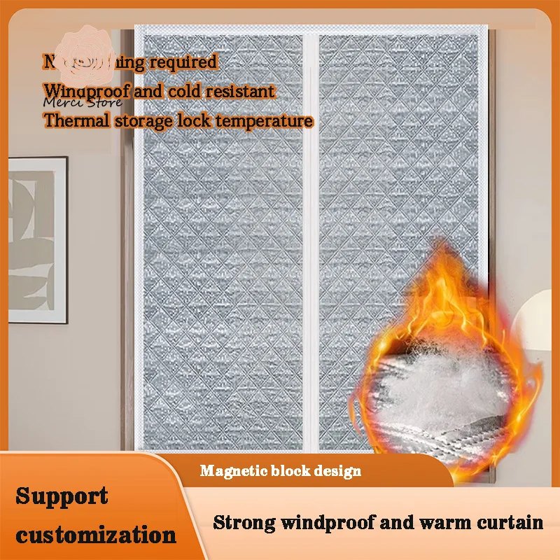 

Winter windows without perforations, curtains with magnetic suction, household noise reduction, winter warmth and windproof