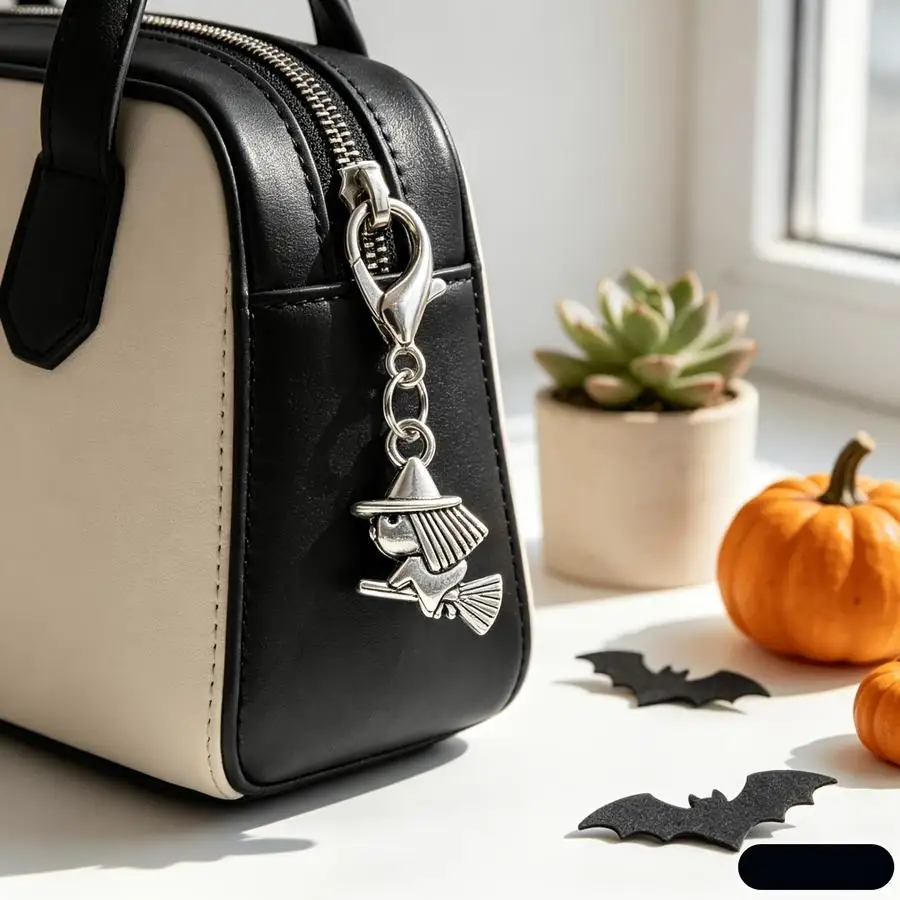 1/5/10/20/50/100pcs Halloween Witch Keychains, Bag And Car Key Fobs, Halloween Gifts Funny Positive Mini Items For students For