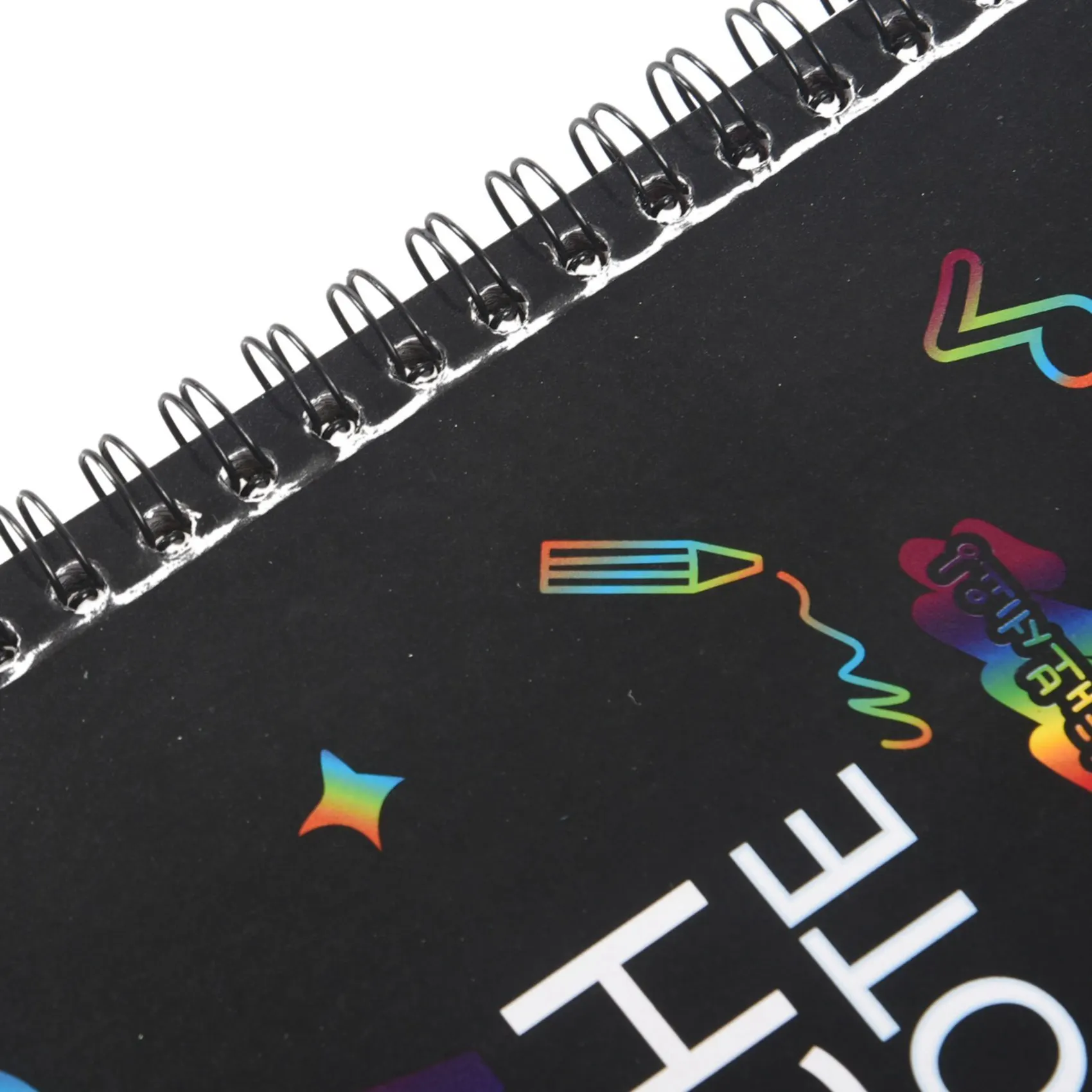 CYGJ-2X 19X26cm Large Magic Color Rainbow Scratch Paper Note Book Black Diy Drawing Scraping Painting Kid Doodle