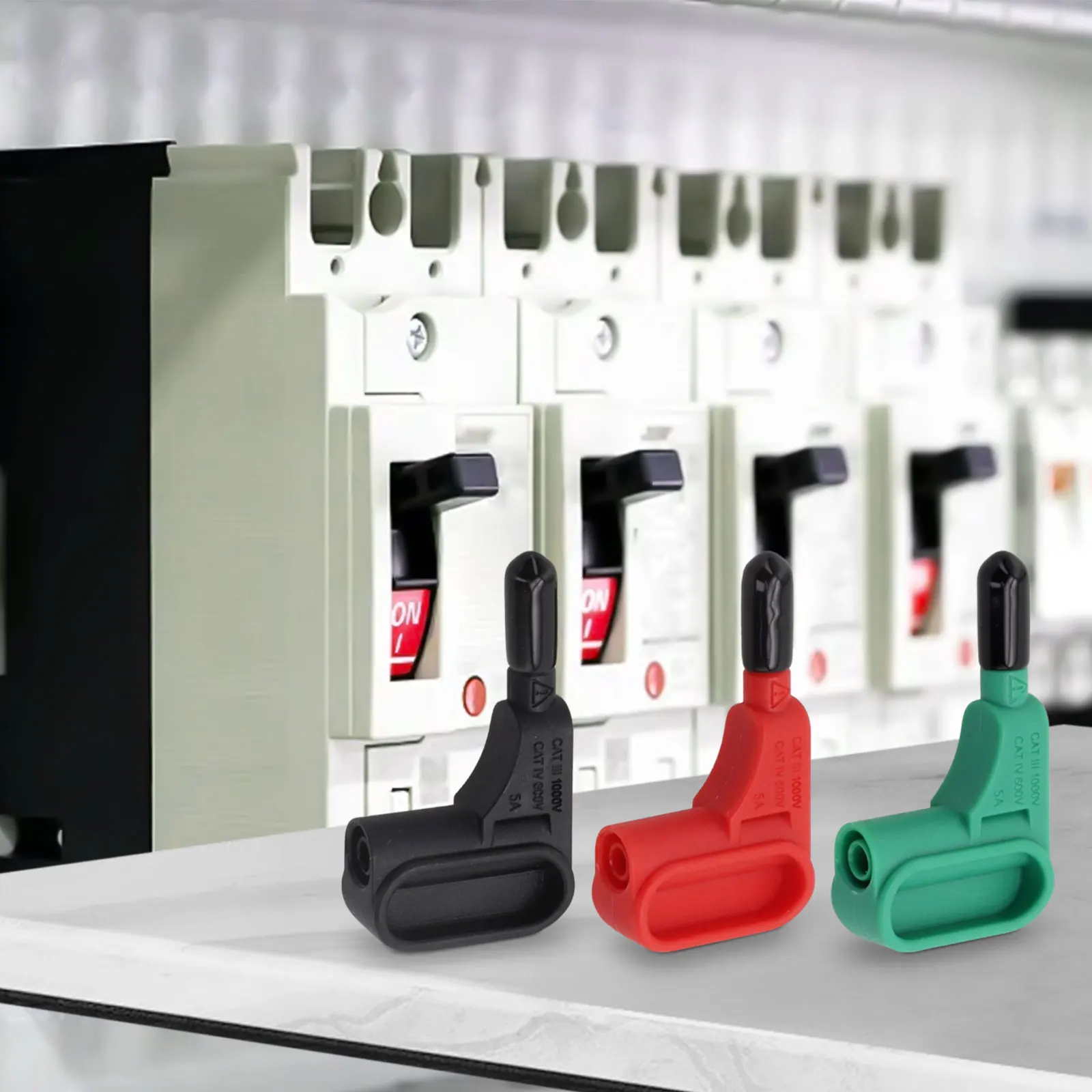 

For Electrical Testing Red Black Green 4mm Banana Tips Magnet Probes Set Plastic Material Portable Design Standard 4mm Tips