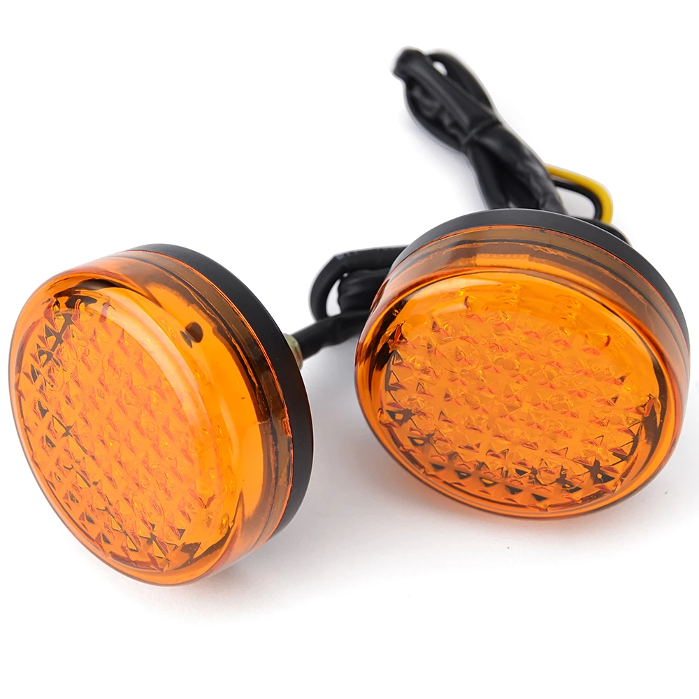 Universal LED Motorcycle Round 24 LEDs Red Reflector Light M10 Tail Brake Turn Signal Red Yellow Light 12V Lamps