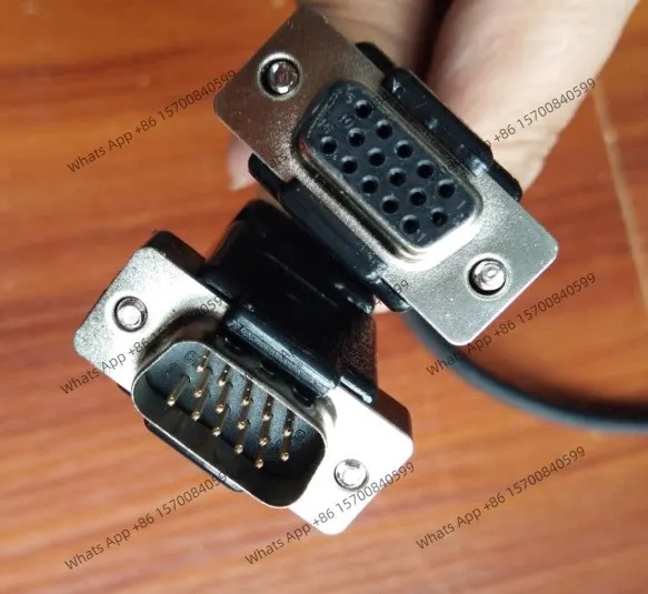 Industrial grade DB15 cable male-to-male HD15 3 rows, three rows of 15-pin data cable 25AWG all-copper