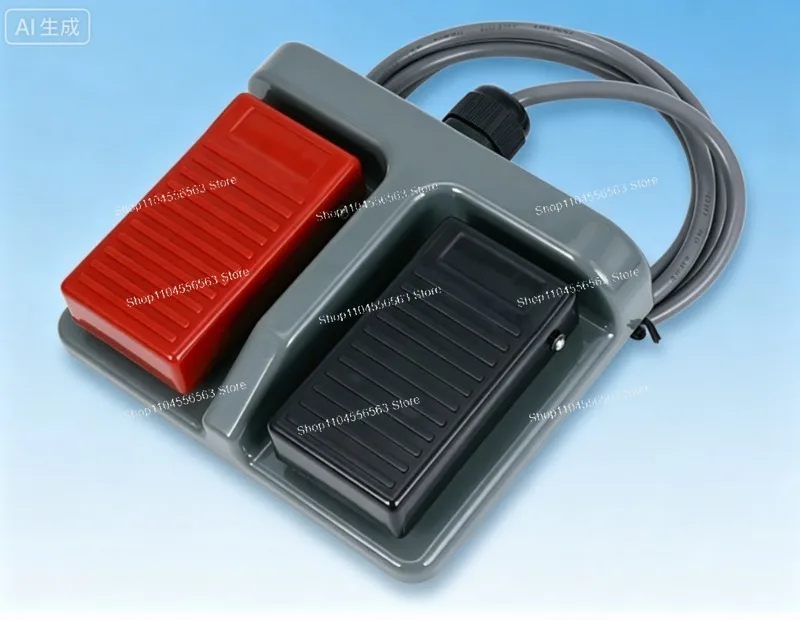 1PC Momentary Plastic Foot Switch, Infinity Double Pedal Duplex Two-Way Tumbler 3A/220VAC Self-Reset