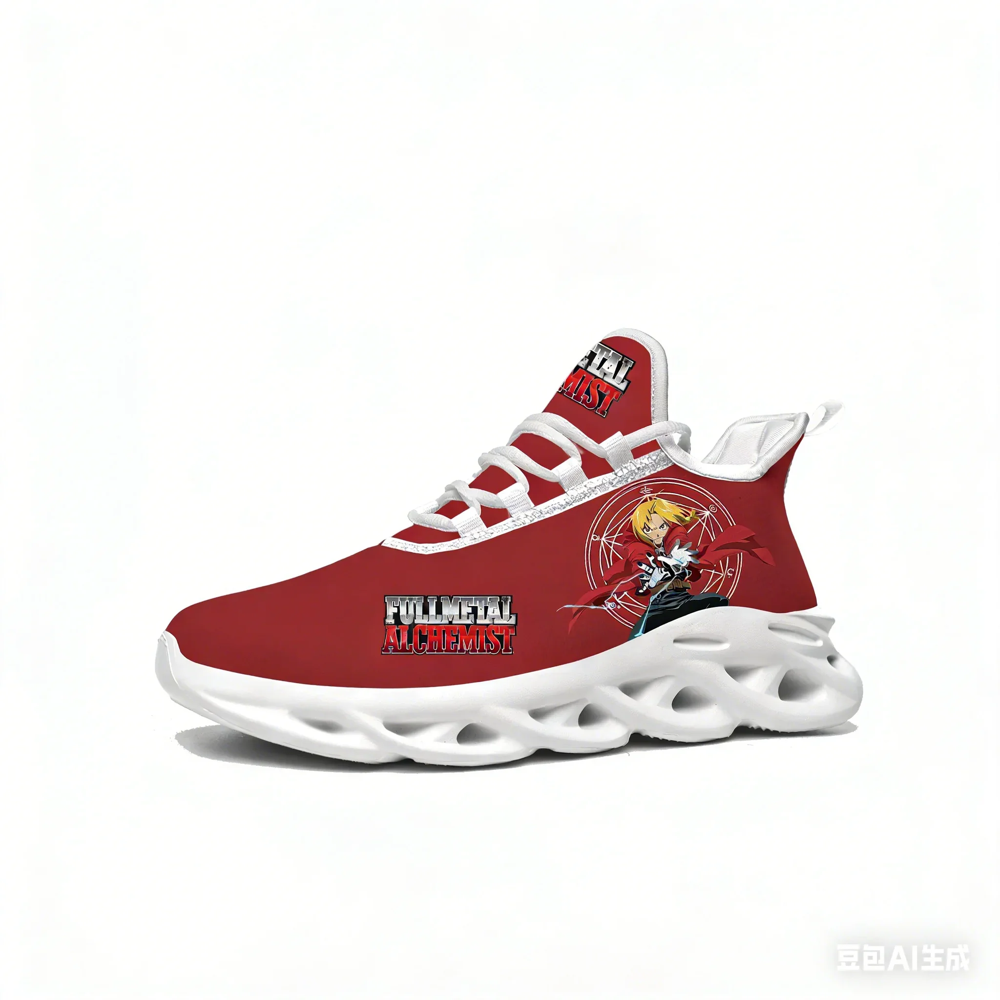 

Fullmetal Alchemist Flat Sneaker Lace Mesh Shoes Mens Womens Sports Shoe High Quality Comfortable Sports Sneakers Custom Footwe