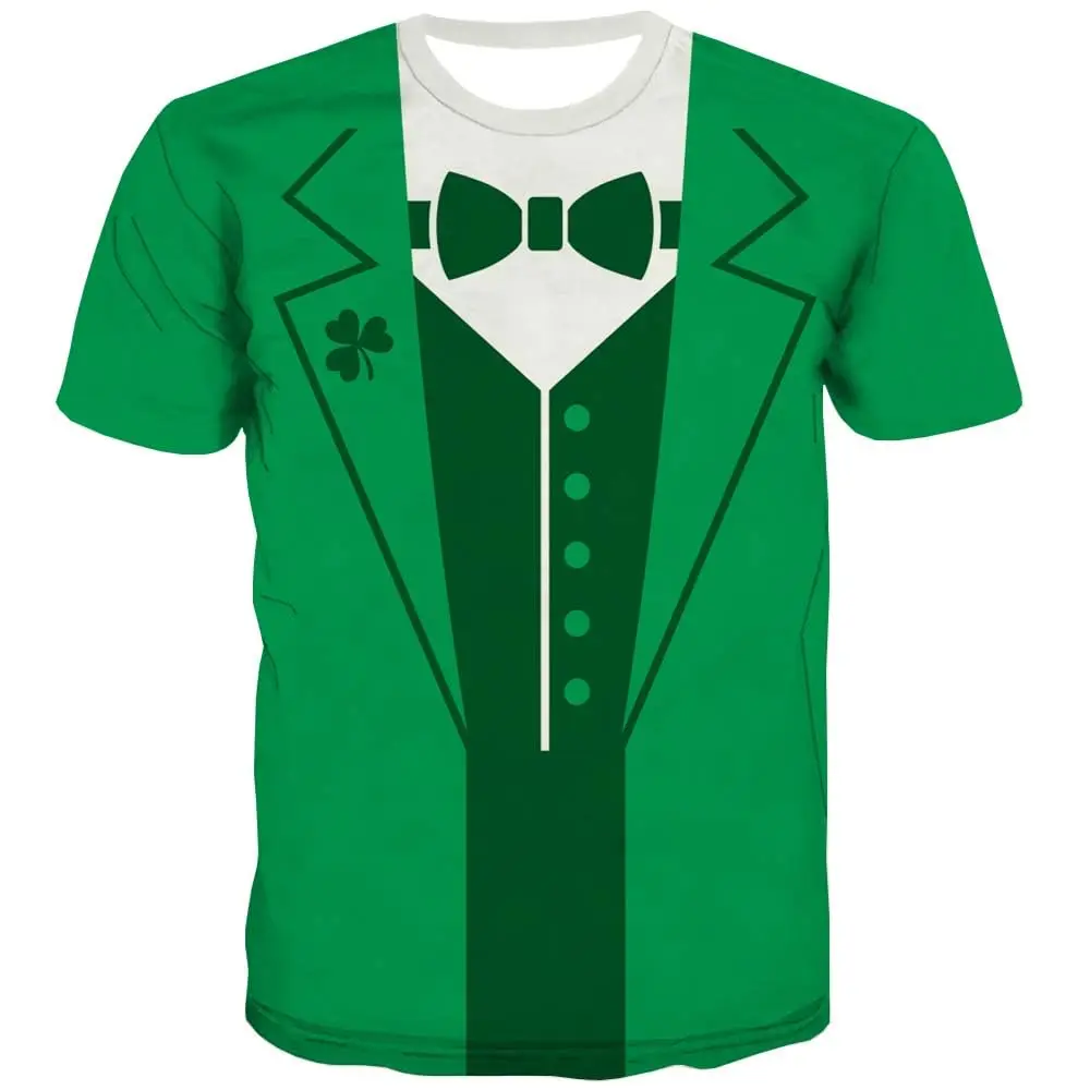 تي شيرت KYKU St Patricks Day للرجال زي Leprechaun زي سهرة أخضر تي شيرت ملابس شامروك الأيرلندية #1