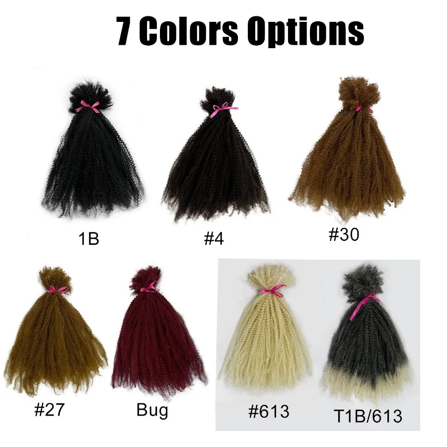 20 بوصة الأفرو Kinkys السائبة الشعر الاصطناعية ل Locs الربيع تويست الضفائر 100 جرام حزمة لينة لا لحمة حريري الأفرو الطبيعي تويست جديلة Bul