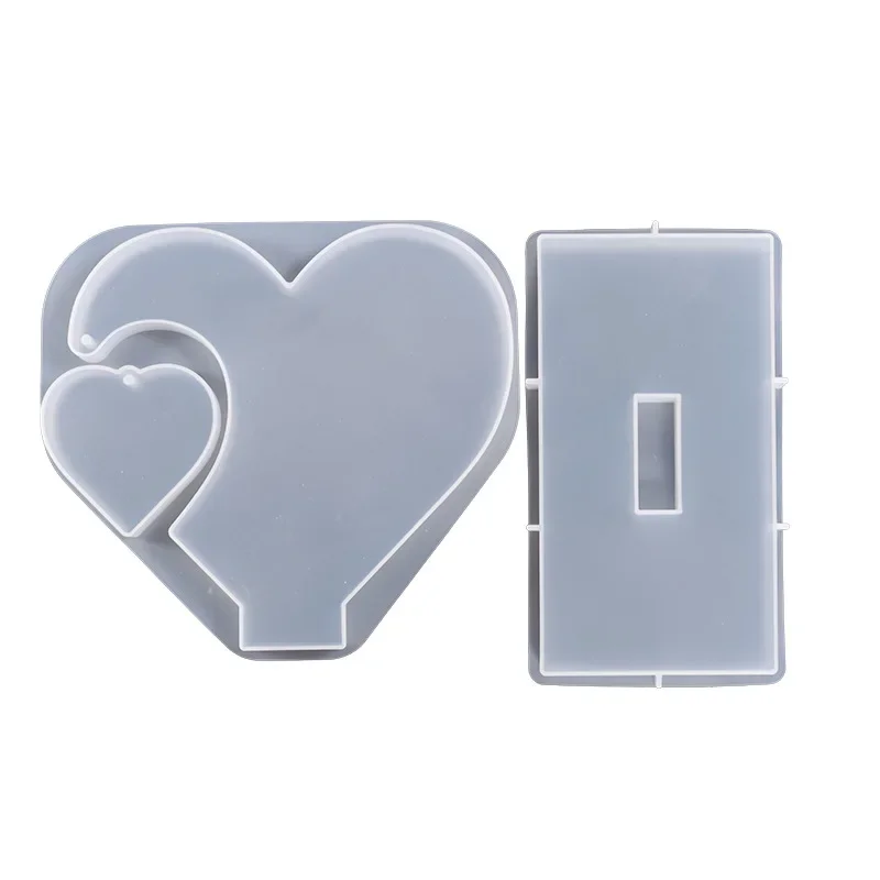Photo Frame Silicone Mold Semi-Stereoscopic Splicing Love Heart Shape Epoxy Resin Mold Mother'S Day Decoration Jewelry Making