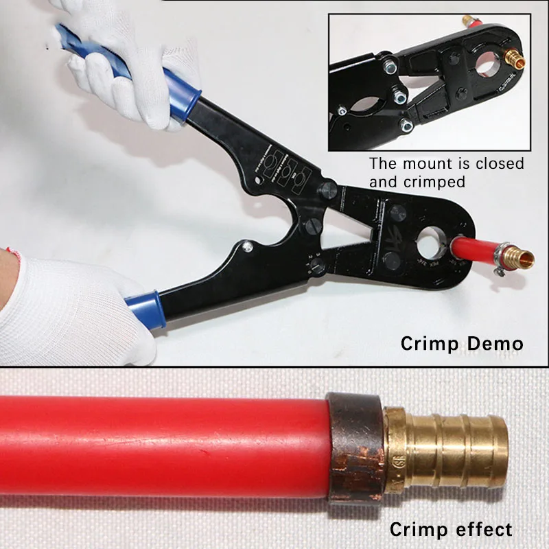 

Набор зажимных плоскогубцев для медных колец, механический пресс PEX, ручной инструмент для обжима соединений труб, аксессуары для сантехники