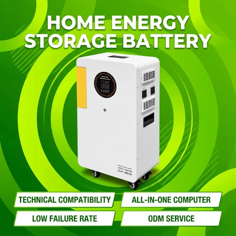 Customized 7.68KWh Household Energy Storage Battery System With Swivel Wheels, Available For Order Now