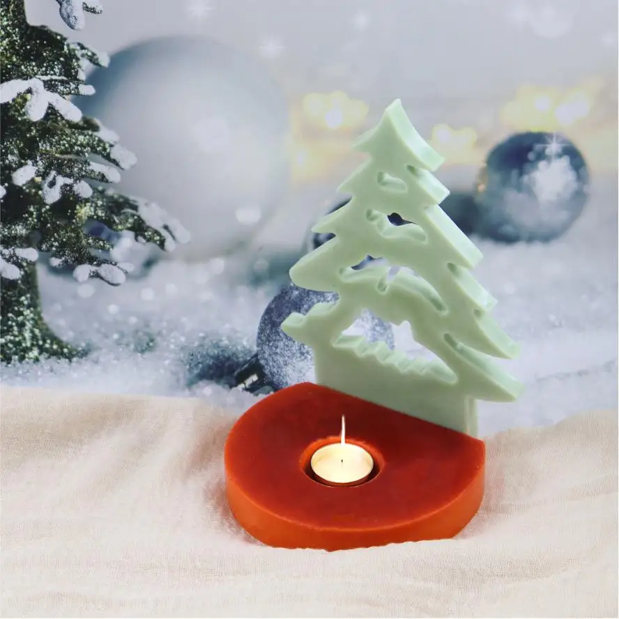 Creative 2026 Christmas Tree Style Handmade Molds House Plugin Decoration Gypsum Mold DIY Silicone Mold Accessory Supplies Tool