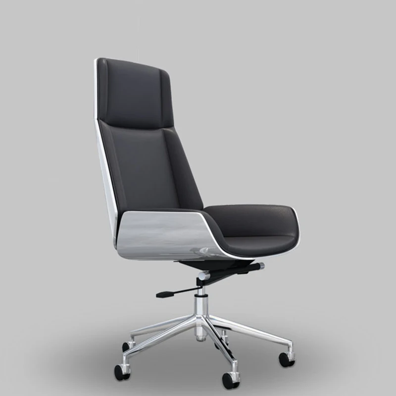 Italian Nordic Office Chair Leather Lounge White Cheap Designer Swivel Office Chair Rolling Study Silla De Oficina Furniture