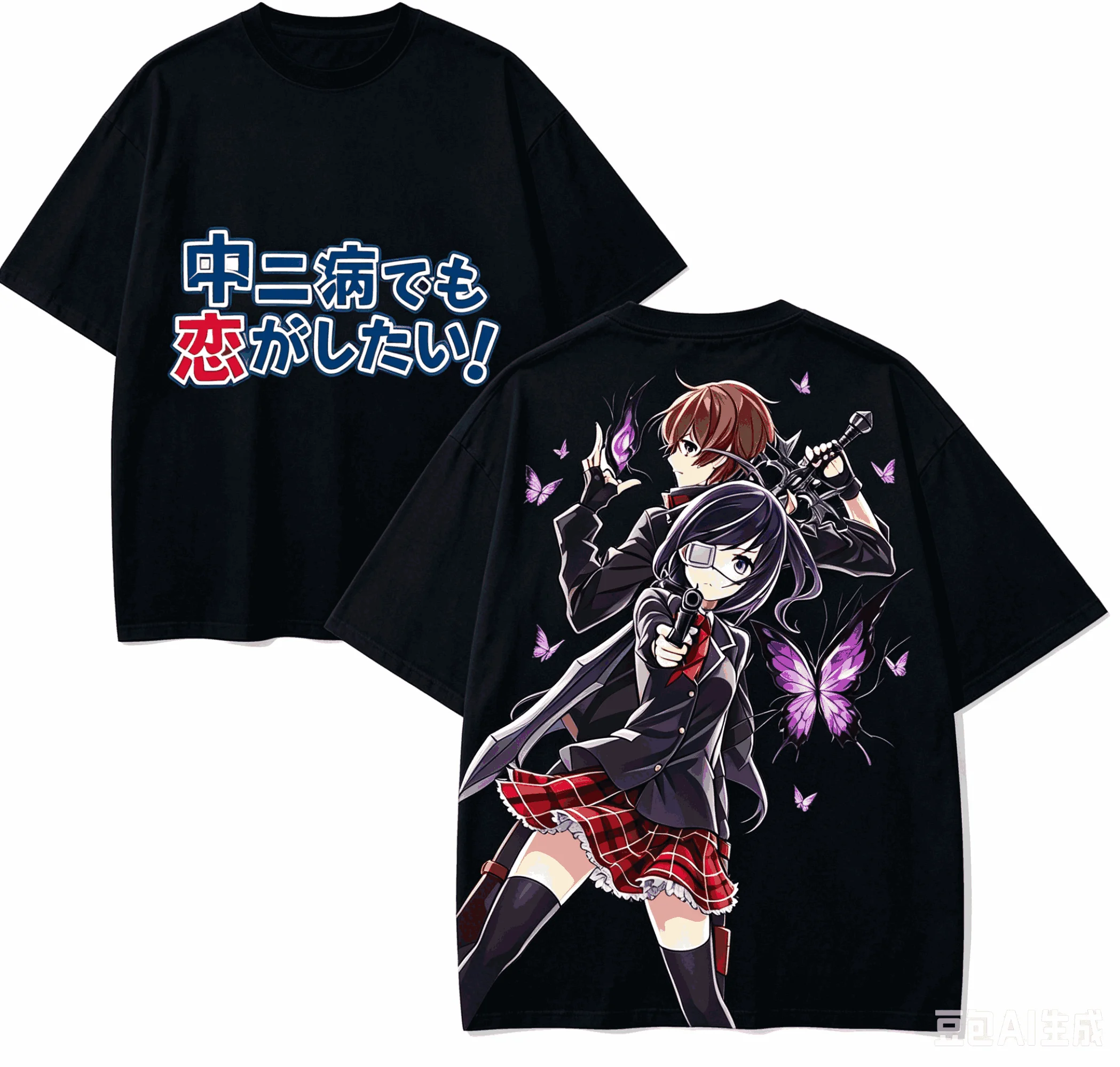 Camiseta Love, Chunibyo & Other Delusions para amantes del anime, camiseta Harajuku de algodón, nuevo modelo, talla grande, Unisex, moda Retro, suave