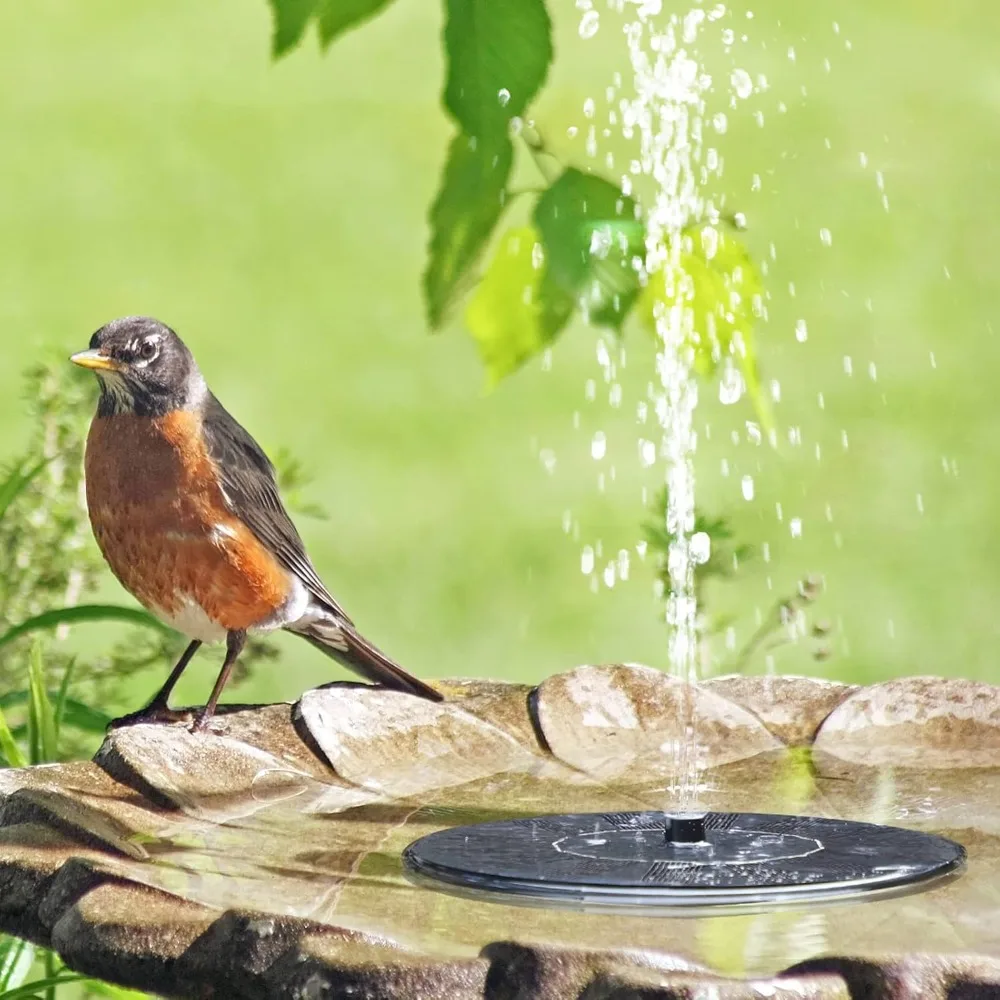 Solar Fountain Floating Solar Fountain Pump Is Suitable for Bird Baths, Gardens, Ponds, Swimming Pools, and Outdoor Activities