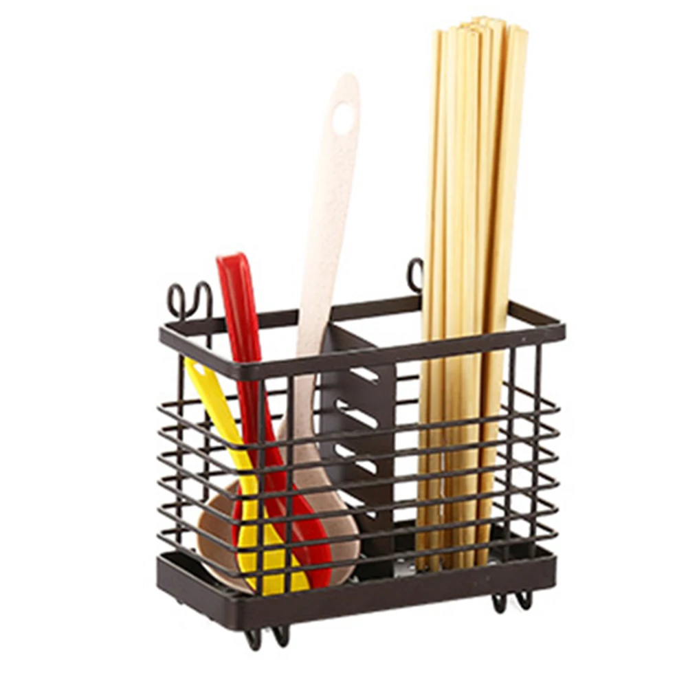 This Sturdy Carbon Steel Cutlery Drain Rack is Perfect for Efficiently Draining Water from Your Utensils While Saving Space