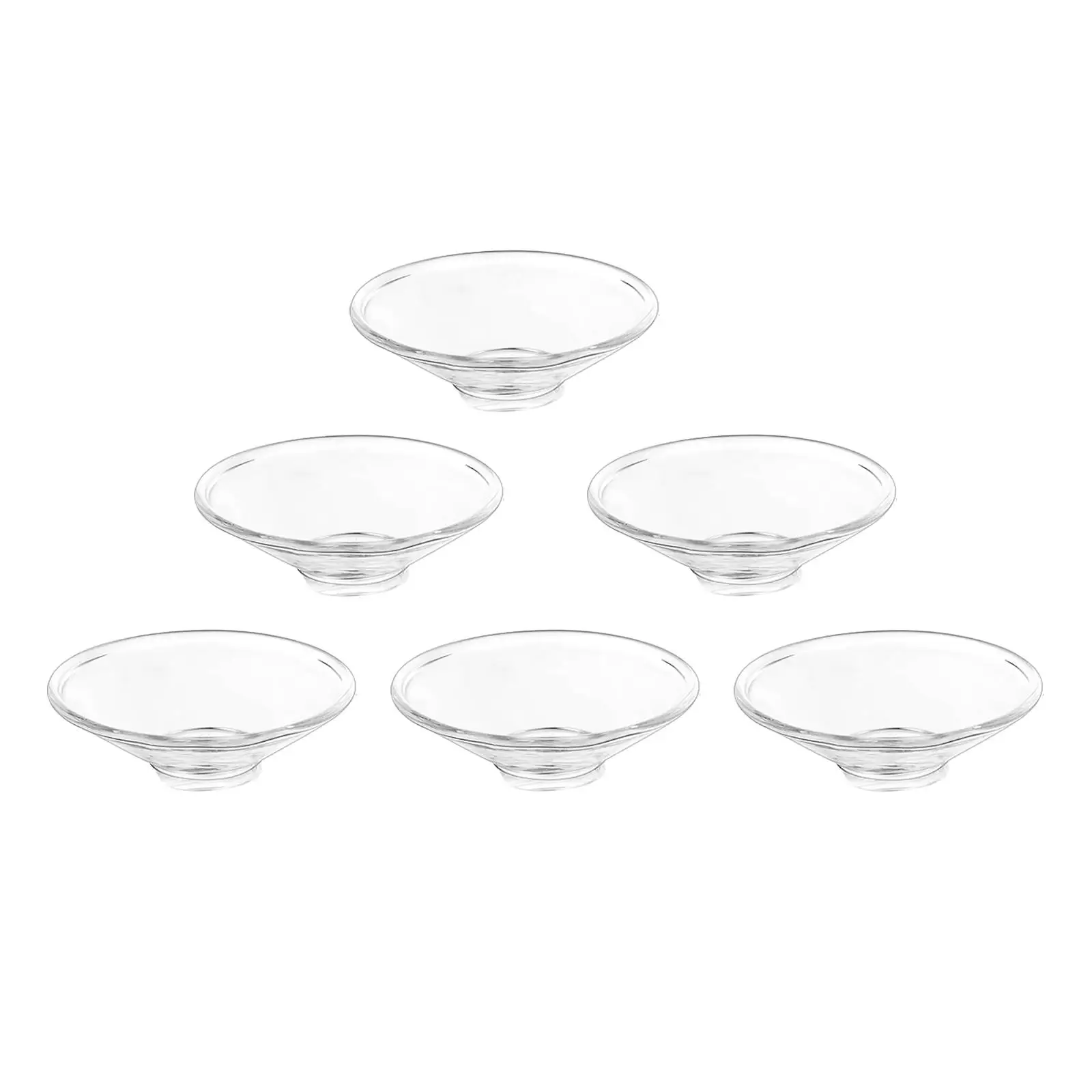 6x Glass Candle Drip Protectors Reusable Protect Tablecloth for Taper Candlestick Holders Wax Catcher Rings for Party Home Use