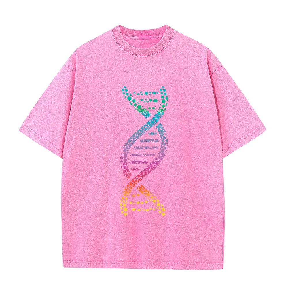 DNA Molecular World Genes Biology Lover Geek Gift T-Shirt 하이퀄리티 T-Shirts Man Clothes Plus Size Women Graphic Cotton Printed Tee