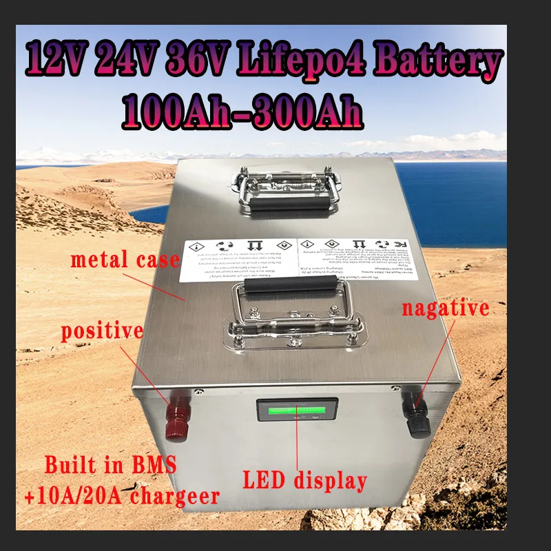 

LiFepo4 24V 100Ah 200Ah 12V 250Ah 280Ah 300Ah 36V 260Ah 280Ah 300Ah Lithium Battery for Boat Propeller Yachts Solar System