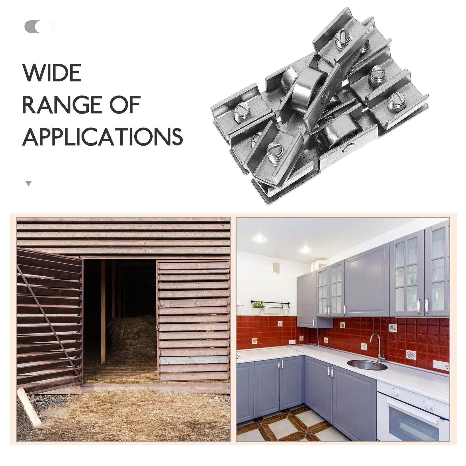 

8pcs Glass Door Pulley Metal Sliding Roller Bearing Wheel For Home Barn Window Replacement Track Pulley Durable Patio Cabinet