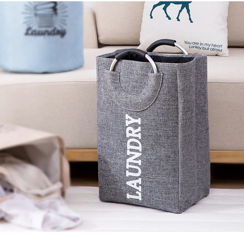 Large Linen Storage Basket Foldable Household Basket Dirty Clothes Toy Sundries Storage Basket  Bathroom Put Clothes Artifact