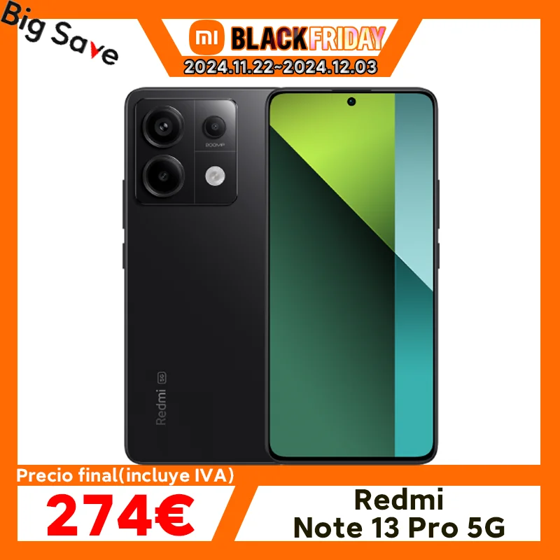 Global Version Xiaomi Redmi Note 13 Pro 5G Smartphones NFC Snapdragon 7s Gen 2 120Hz AMOLED Display 200MP Camera 67W Charging