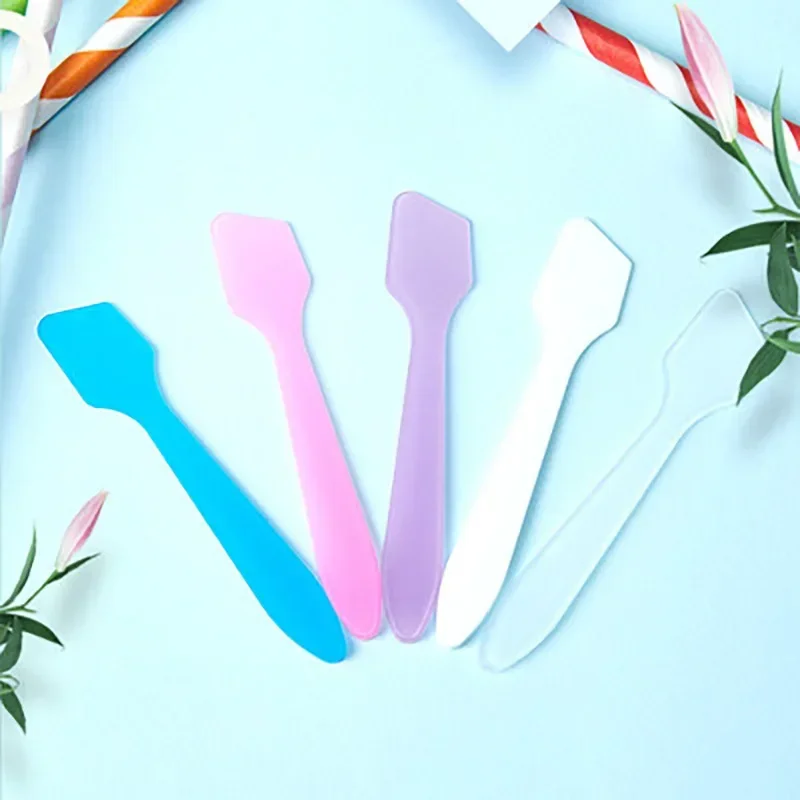 10 ชิ้น/เซ็ตนํามาใช้ใหม่พอกหน้า Sticks เครื่องสําอาง Spatulas พลาสติก Face Mask ช้อนขนาดเล็ก DIY Face Skin Care Mask Mix Make Up Tools