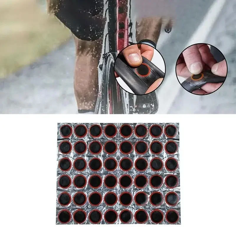 48pcs/set Rubber Puncture Patch Motorcycle Bicycle Tire Repair Patch Inner Tube Puncture Quick Repair Tool Bicycle Accessories view 4