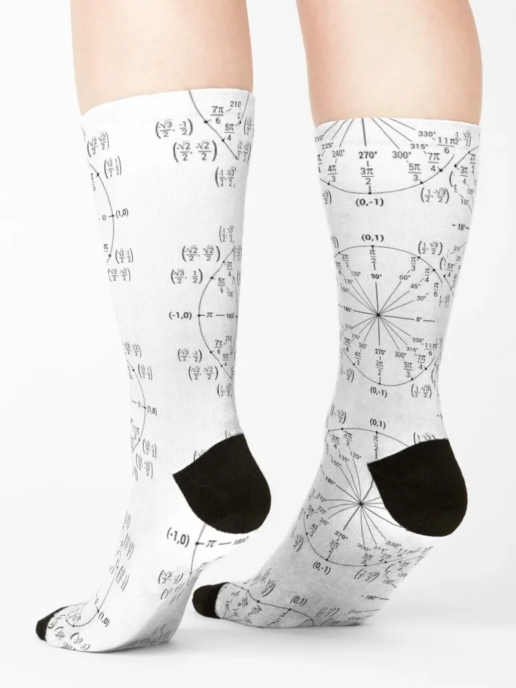 Unit Circle Nerdy Math Guide Socks football sheer Thermal man winter funny gift Socks Women Men's