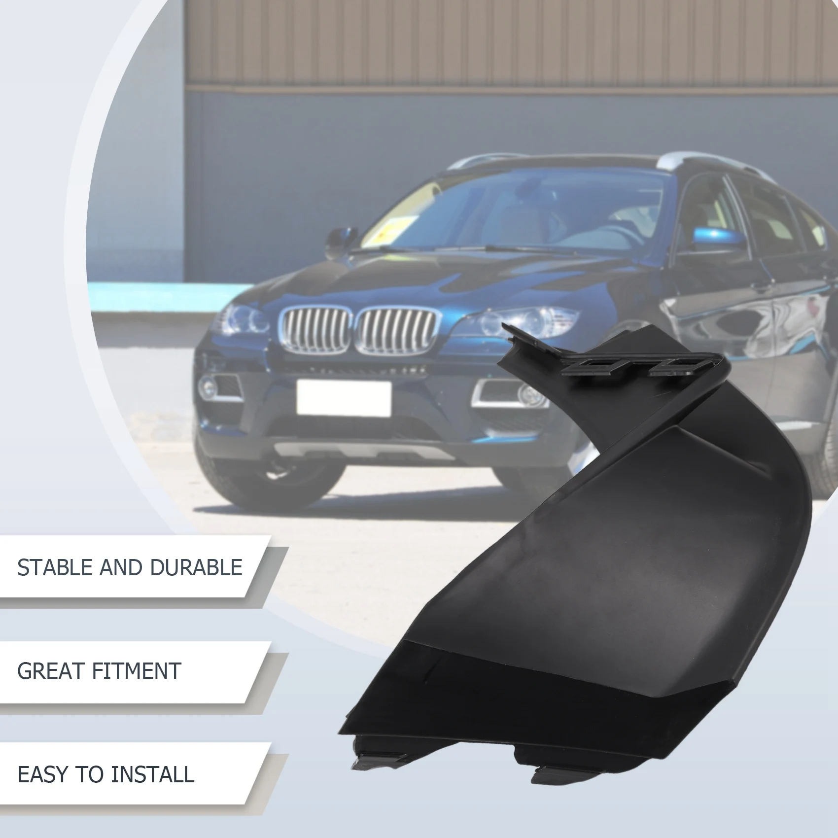 BMW X6 F16 2013-2019 35iX 28iX 30dX 50iX用 クラシックカーフロントバンパーエアチャンネル トリムパネル エアダクトトリムカバー 51118058558 R