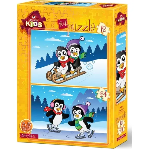 Art Child Puzzle Penguins 12 + 24 Piece Jigsaw Puzzle