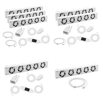 5 팬 난방 벽난로 용 스마트 라디에이터 팬 지능형 냉각 환기 DC 5V/2A 공기 순환 열 분배