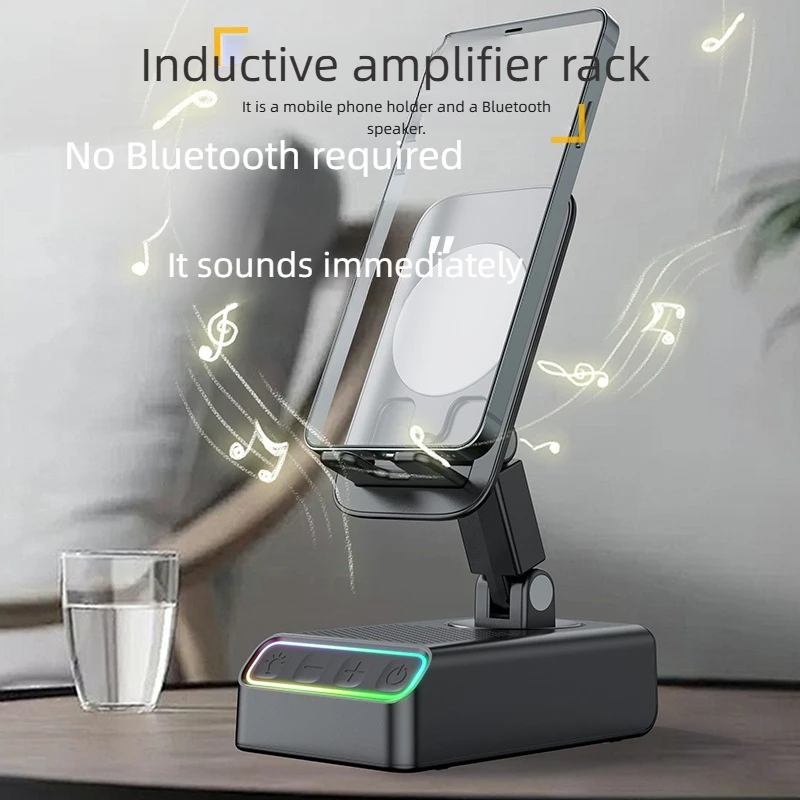 

Bluetooth-динамик, держатель для телефона и планшета, сенсорный Bluetooth-динамик, внешний аккумулятор, динамик с цветной подсветкой RGB