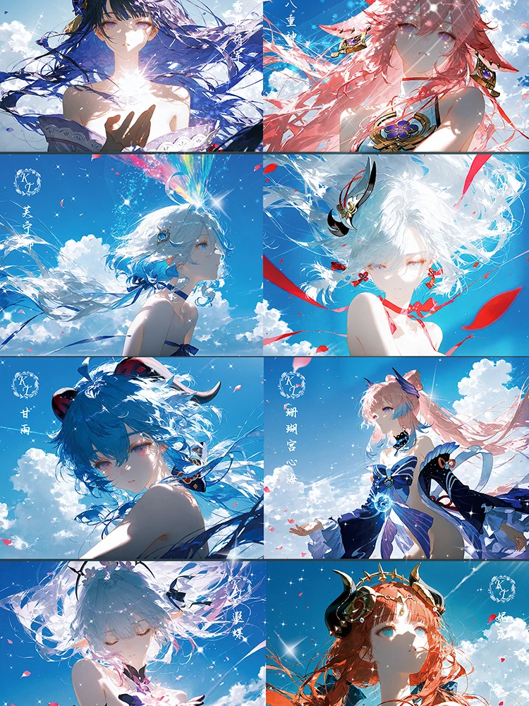 2025年最新 A4サイズ 蓮の女神1 女神物語 アクリルカードボード 女神ガラス 八重神子 コミック玩具 アートボード ギフト 卸売