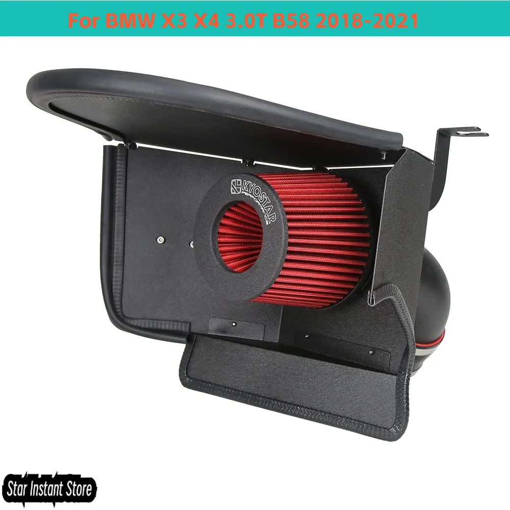 

For BMW X3 X4 3.0T B58 2018-2021 High Performance Aluminum Dry Air Intake System Cold Air Intake System