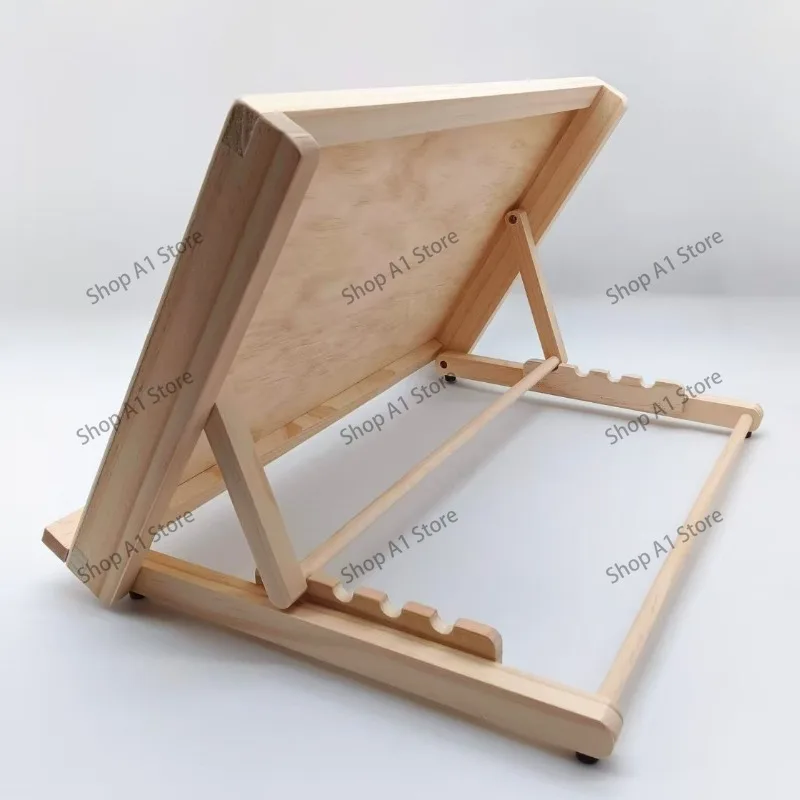 Pine Wood Tabletop Easel, Foldable Adjustable Painting Stand for Kids, Adults & Art Students