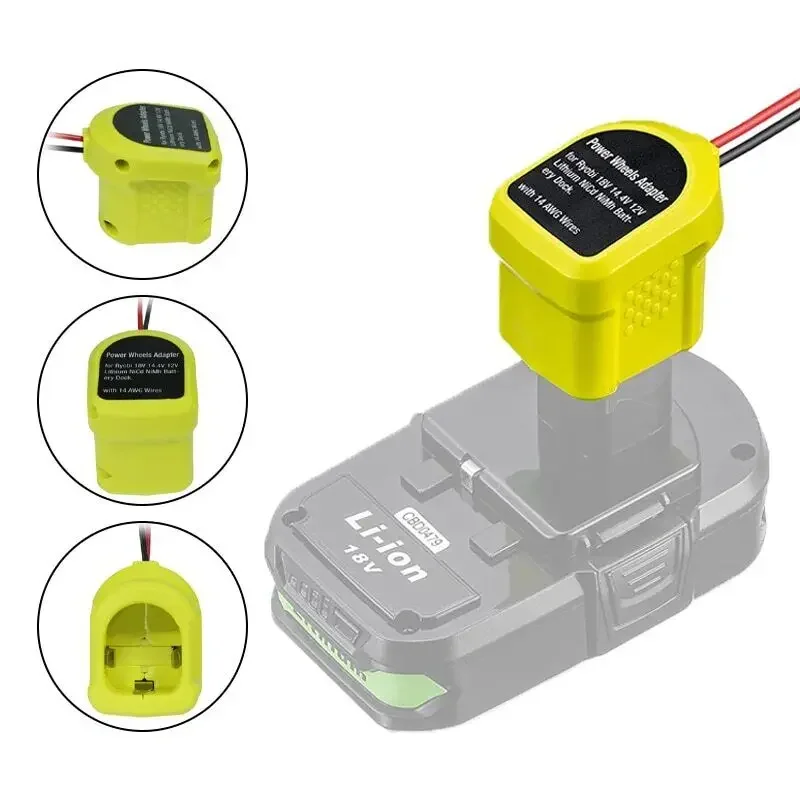 Imagem -02 - Adaptador de Roda para Ryobi Dock Bateria de Lítio Conector de Alimentação Conversor Faça Você Mesmo com 14 Fios Awg para Carro rc 18v P108 P107 P102