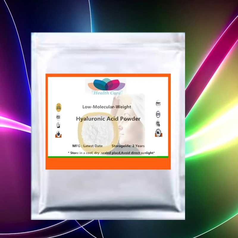 Polvo de hialuronato de sodio de la mejor calidad, materias primas de ácido hialurónico de bajo peso molecular para con embalaje personalizado